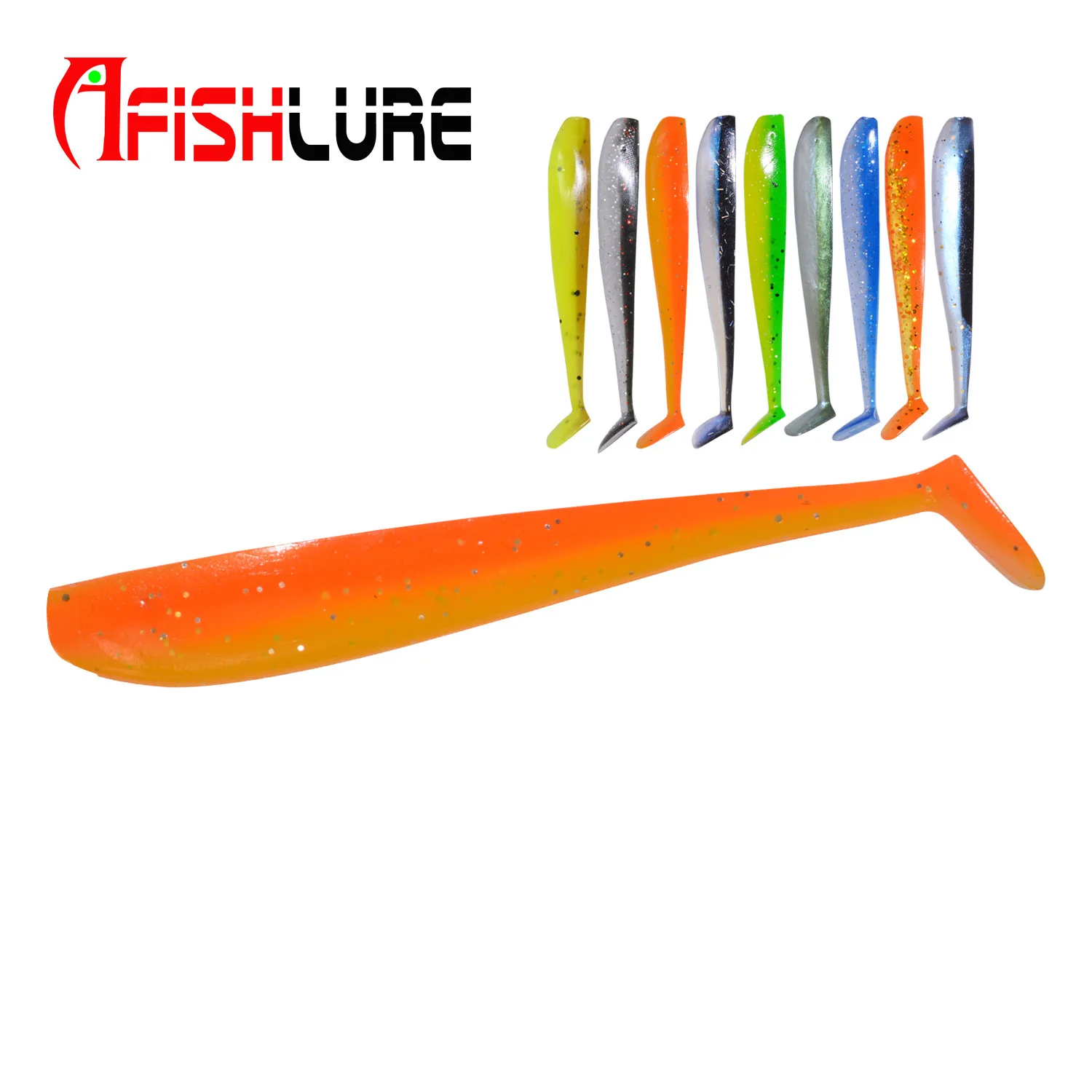 

4 шт., мягкие рыболовные приманки с Т-образным хвостом, 100 мм, 5,5 г