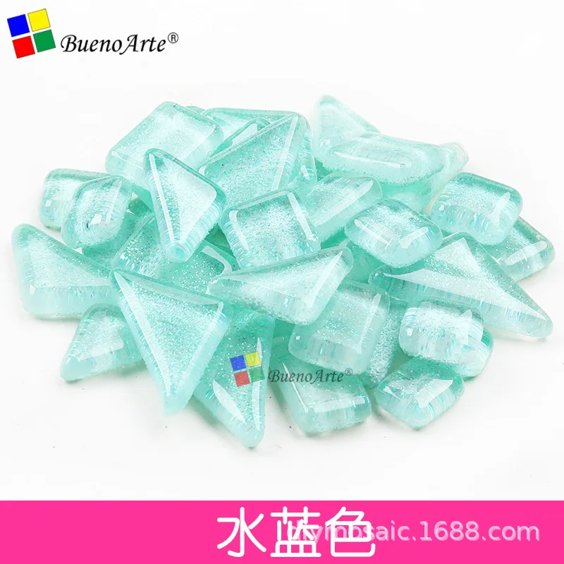 Aqua blue 1 кг DIY Детские материалы ручной работы мозаика ручной работы креативный материал Радужный - Цвет: Aqua blue