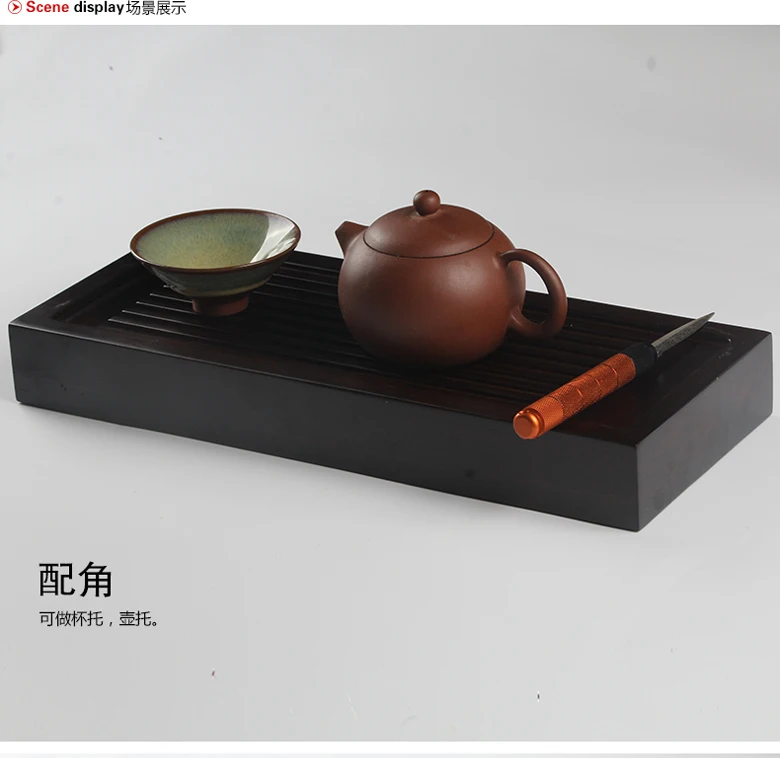 Heavy Bamboo Tea-tray Small Wholesale Customizable Tea Sets Single Layer Drainage Zen Bamboo Tea-tray Bamboo Saucer Drainage