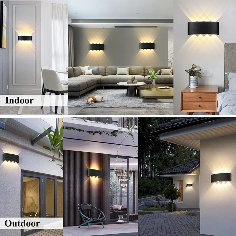 북유럽 벽 램프 방수 Led 벽 Sconce 램프 인테리어 벽 전등 220V 110V 야외 조명 욕실 홈 장식