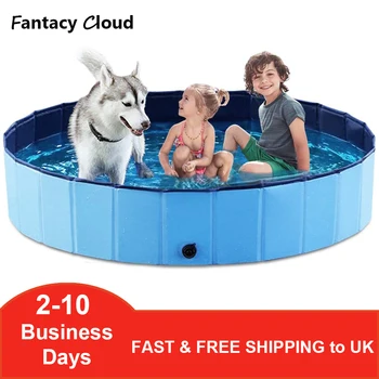 

160X30CM Large Size Dog Pool Foldable Pet Puppy Swimming Bathing Paddling Kids Tub for Medium Large Dogs