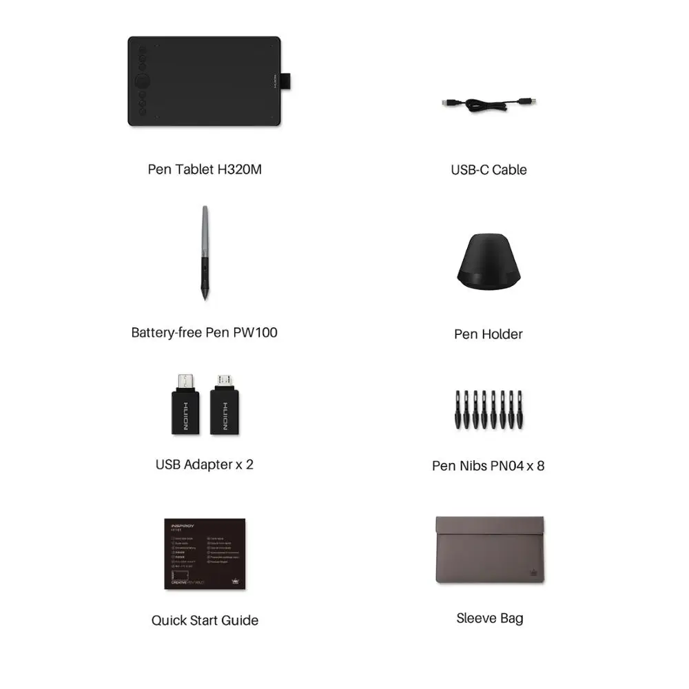 Tanie HUION H320M 2 w 1 Tablet graficzny 8192 poziomów cyfrowe pióro do rysowania Tablet i Tablet lcd do pisania + rysik bez baterii do komputera telefonu