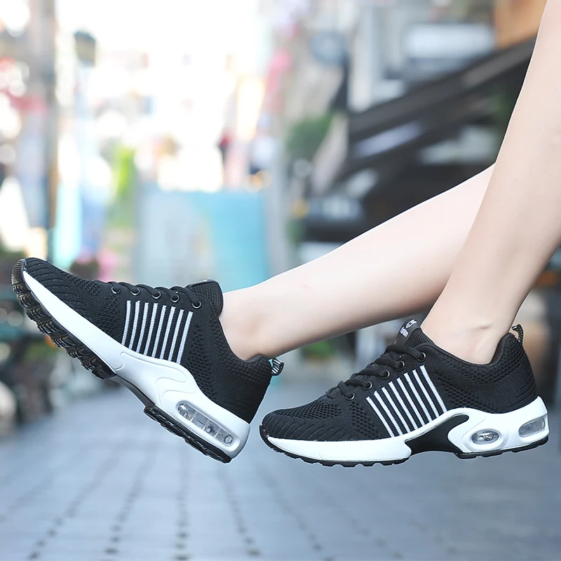 High Quality Mesh Breathable Sneakers 2019 New Women Designer Top-Brand Running Shoes Zapatillas Plataforma Wedge Sports Shoes