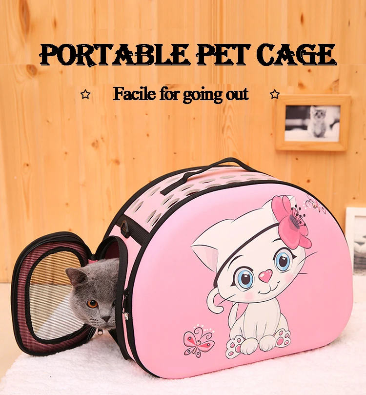 Dog Carrier Bag Portable Cats Handbag Foldable Travel Bag Puppy Carrying Mesh Shoulder Pet Bags