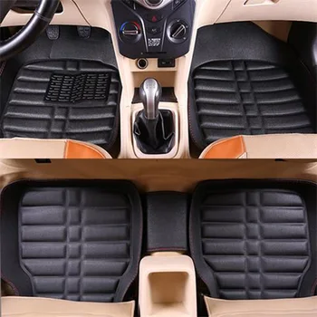 

leather car floor mats for Fiat All Models palio viaggio Ottimo Bravo Freemont 500 auto accessories car styling