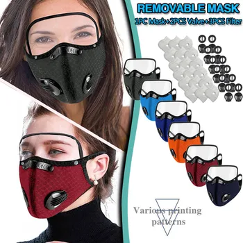

Breathable Mouth Mask Unisex Protection Mask With Eyes Shield Detachable Fashion Face Mask Faceshield Reusable Mouth Cover