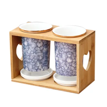 

Bamboo Ceramic Chopsticks Bucket Storage Chopsticks Rack Tableware Storage Box Kitchen