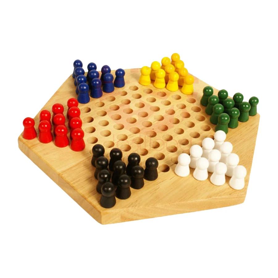 de madeira crianças clássico chinês checkers conjunto