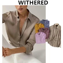 

Dave&Di England Style Office Lady Multicolor Fashion Silk Casual Blouse Women Blusas Mujer De Moda 2020 Long Sleeve Shirt Tops