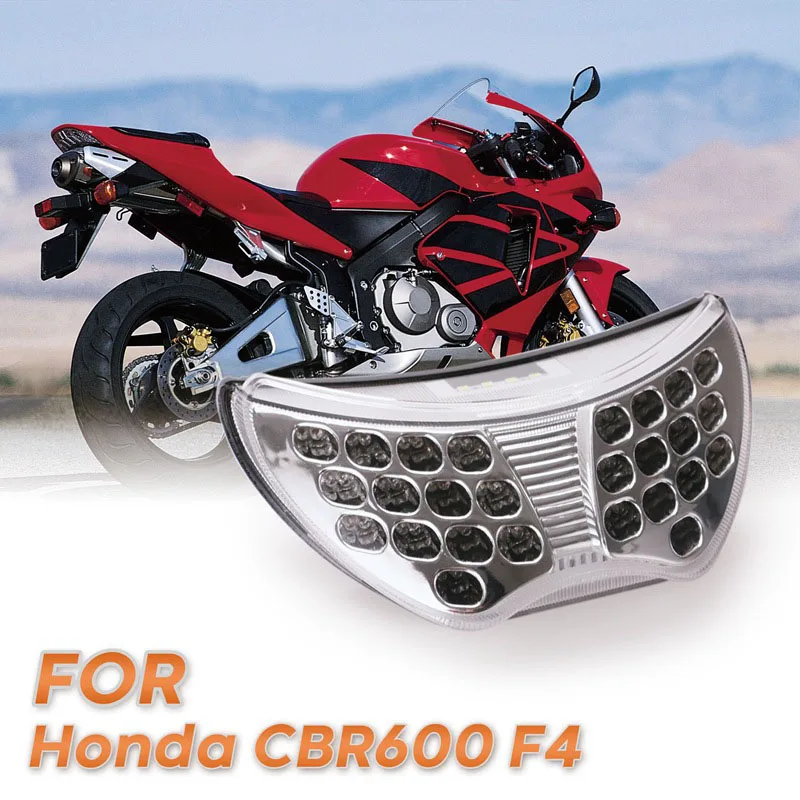 Motorcycle LED Rear Turn Signal Tail Stop Brake Light Warning Lamp Integrated for Honda CBR 600 CBR600 F4 1999-00 F4I 2004-2006