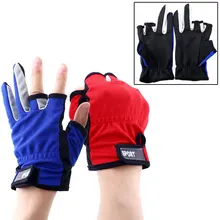 1 пара противоскользящие 3 низкопальцевые рыболовные перчатки одежда с изображением рыбы спортивные Нескользящие