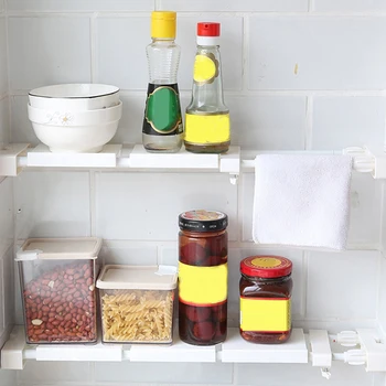 

Adjustable Storage Shelf Closet Organizer Wall Mounted Kitchen Storage Rack Wardrobe Decorative Shelves Cabinet Holder for Home