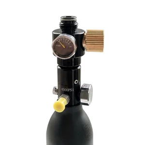 Image 5 - Paintball PCP Air Gun Tank Cylinder Regulator Adjustable Pressure 0 3000psi 0.825 14NGO