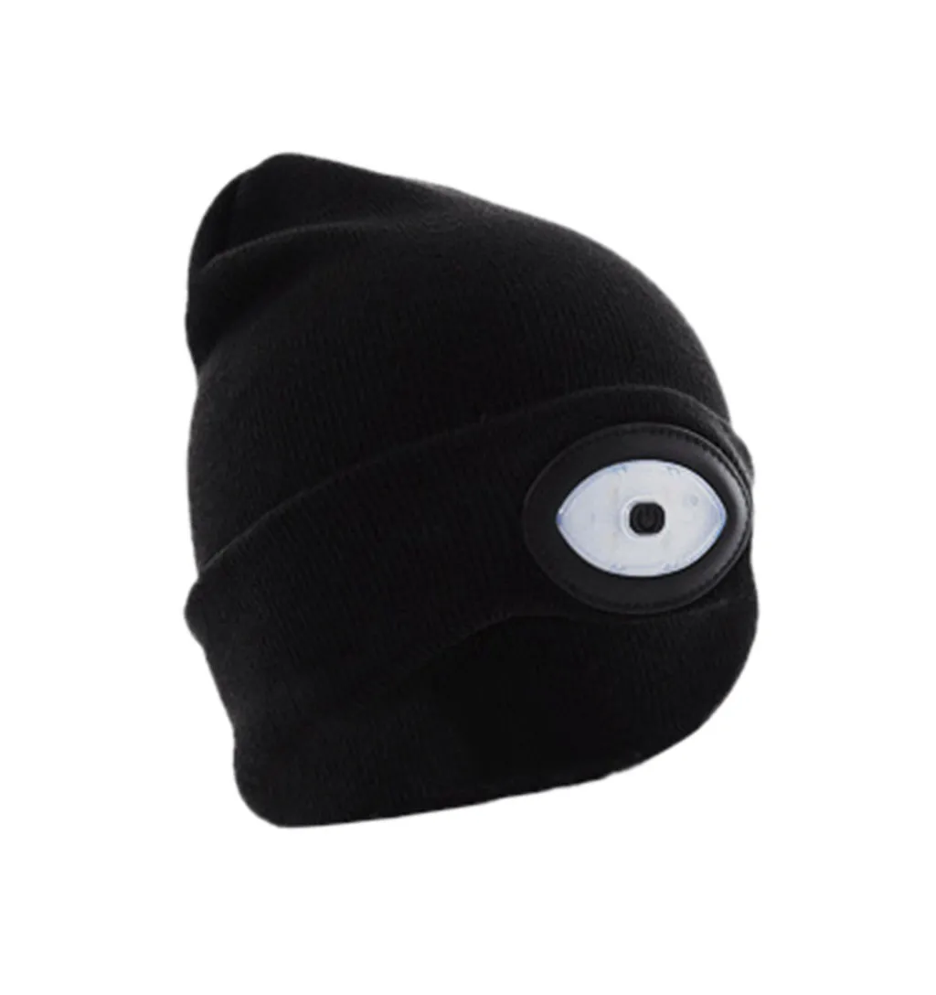 Светодиодный головной убор шапочка теплый свет налобный фонарь Ha USB перезаряжаемая шляпа с подсветкой для альпинизма ночная рыбалка светодиодный светящийся Теплый головной убор - Цвет: A