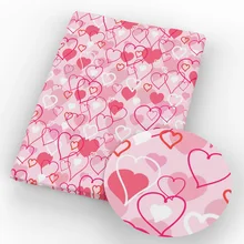50*145 см, на День святого Валентина, с сердечком, с цветочным принтом, полиэстер, хлопок, ткань для шитья, для изготовления одежды, сделай сам, подушка, 1Yc8679