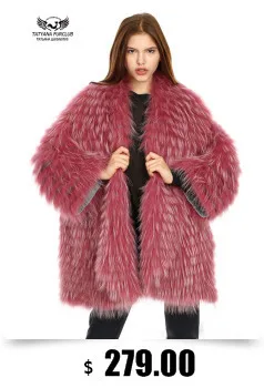 Tatyana Furclub длинное пальто из натурального меха енота с большим капюшоном пальто мех натуральный Новое поступление Полный Пелт Женское пальто Зимняя мода