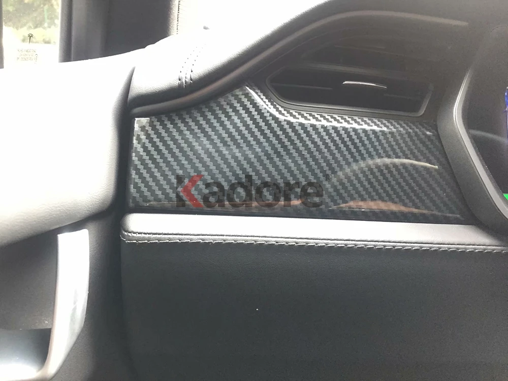 Для Tesla модель X Приборная панель автомобиля центральный контроль подлокотник крышка коробки рамка отделка из углеродного волокна авто аксессуары