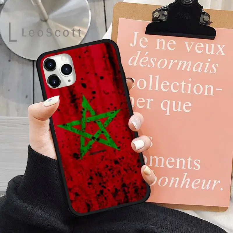 Maroc Morocco Flag Phone Case for iPhone 11 12 mini pro XS MAX 8 7 6 6S Plus X 5S SE 2020 XR cute iphone 8 cases