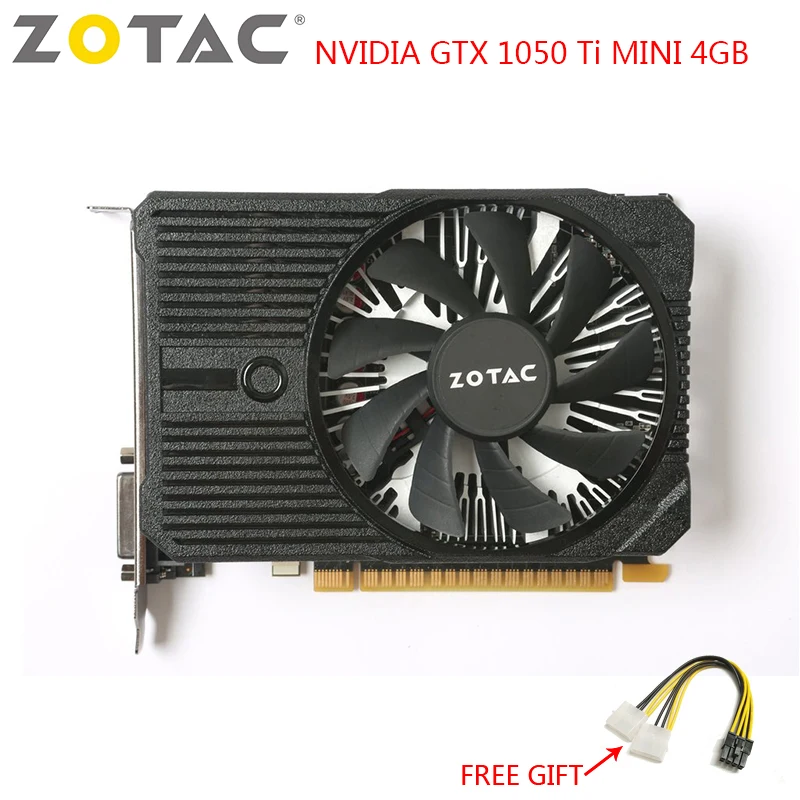 ZOTAC графическая карта NVIDIA GTX 1050 Ti Mini 4 ГБ GDDR5 игровой ПК Видеокарта mini 128 Bit HDMI