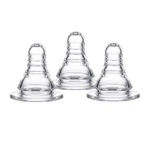 Lot de 3 tétines de rechange LSR pour biberon de lait, taille Standard S/M/L disponible