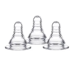 3pcs/set LSR Replacement Nipple for Milk Nursing Bottle Baby Feeding Bottle Standard Size Pacifier Nipple S/M/L Size Available