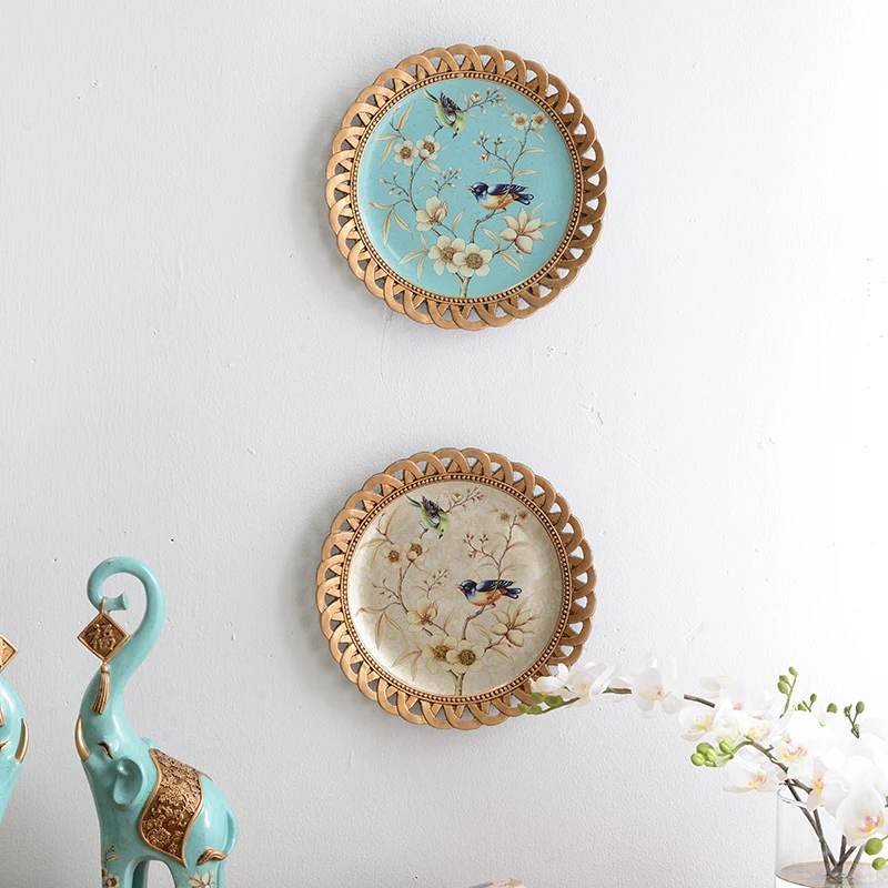 Porcelain Plate for European wall pendant restaurant American decorative plates living room decorations tourist souvenir