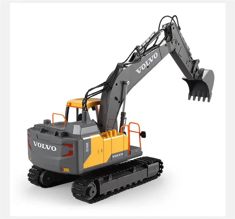 Large 61CM 17CH Alloy Remote Control Excavator Backhoe Truck Model 2.4G 30MINS Sond Light RC Truck 3-Type Engineer Vehicle Moel 5