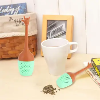 

Cute Funny Hands Silicone Tea Infuser Black Tea Strainer Mesh Leaf Herbal Spice Brewing Making Teapot Holder Tea Brewing Tools