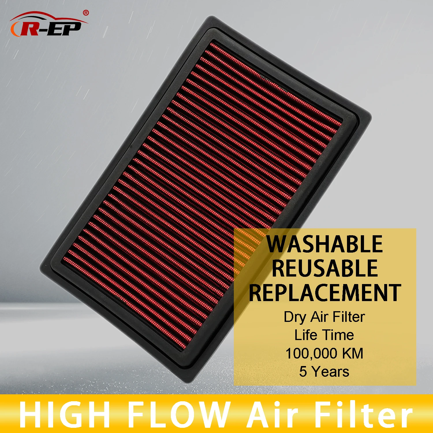 R-EP High Flow Air Filter Fits for Mercedes Benz W205 2.0L C E GLC SLC SLK Series Washable Reusable Performance Cold Intake | Автомобили и