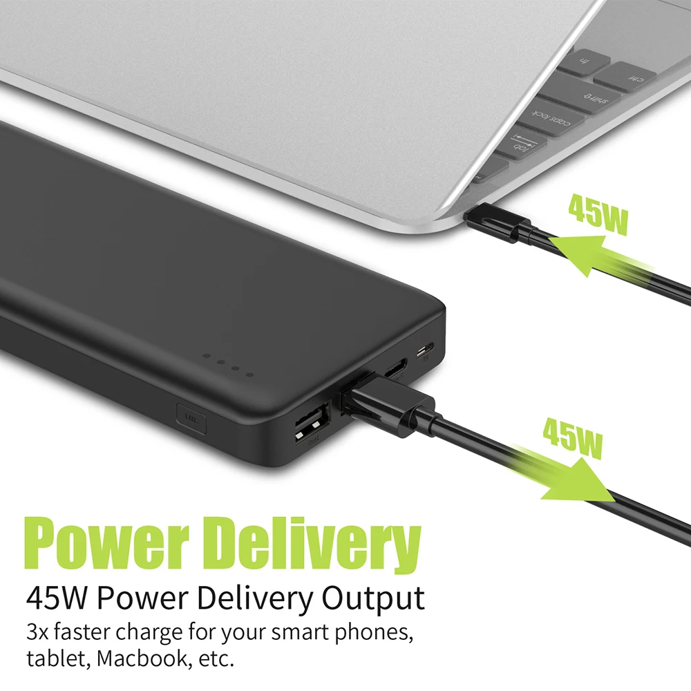 Все мощности S 45 Вт PD power Bank Быстрая зарядка USB-C power Bank для iPhone 11 MacBook Xiaomi Air huawei mate Book P30 mate 30 nintendo