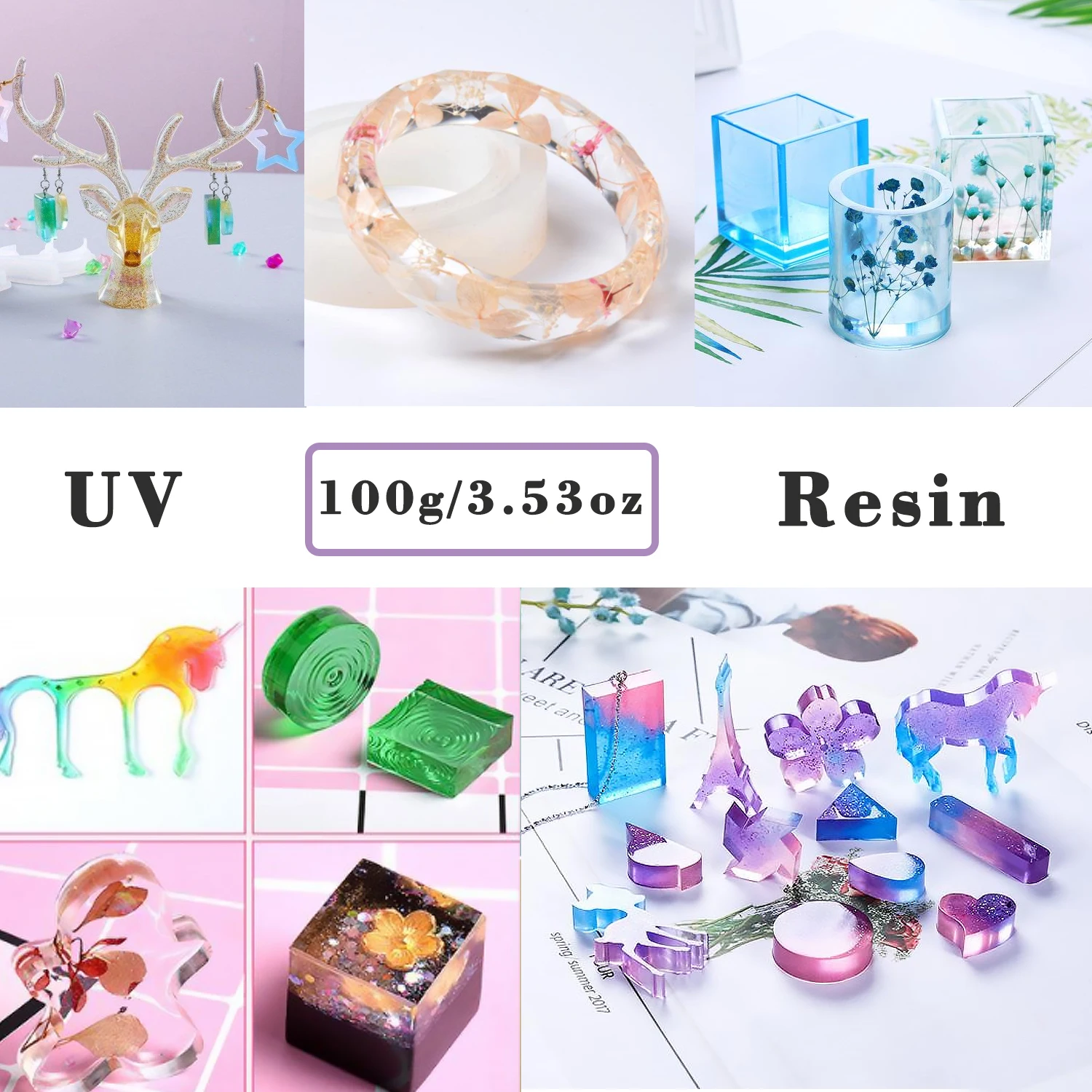25g-1000g Hard UV Resin Glue Quick Drying Crystal Clear Ultraviolet Curing  Epoxy Resin UV Glue Sunlight Activated DIY Jewelry - AliExpress