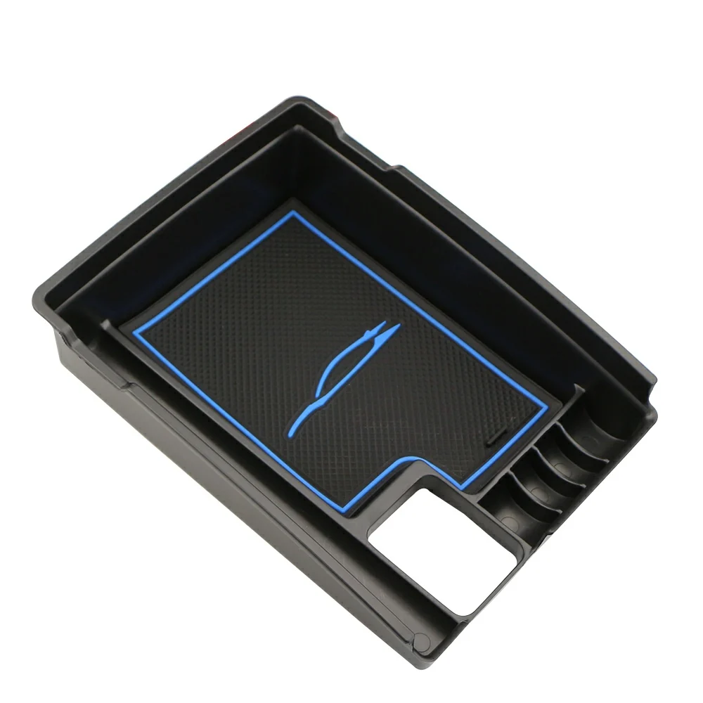 Zlord центральный хранения паллет подлокотник контейнер коробка для Nissan X-trail, T32 космического аппарата изгой аксессуары - Название цвета: Black With Bule Mats