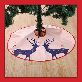 

Christmas Tree Skirt Red Christmas Jingle Tree Mat with Tassel Xmas Large Tree Mat for Christmas Party Decorations OCT99
