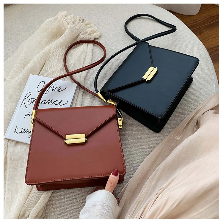 uxury Brand Female Square Bag Fashion New High Quality PU Leather Women's Designer Handbag Lock Shoulder Messenger Bag