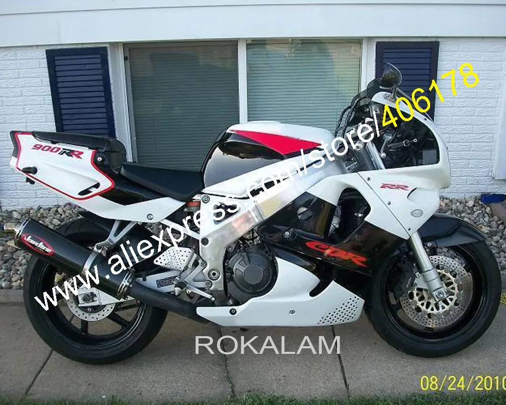 Комплект обтекателей ABS для Honda CBR900RR 94 95 CBR 900RR CBR900 900 RR 893 1994 1995 белый и черный