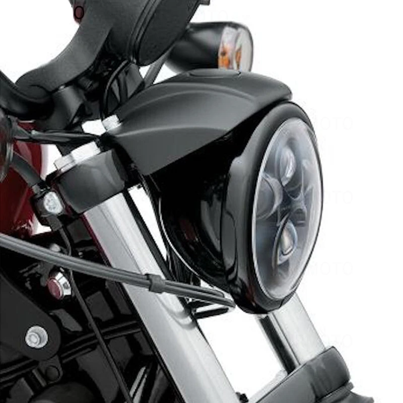5,7" круглая светодиодная фара для Harley Sportster Dyna Softail Breakout Street Bob, уличная Тройная, железная 883 5-3/4" прожекторная лампа