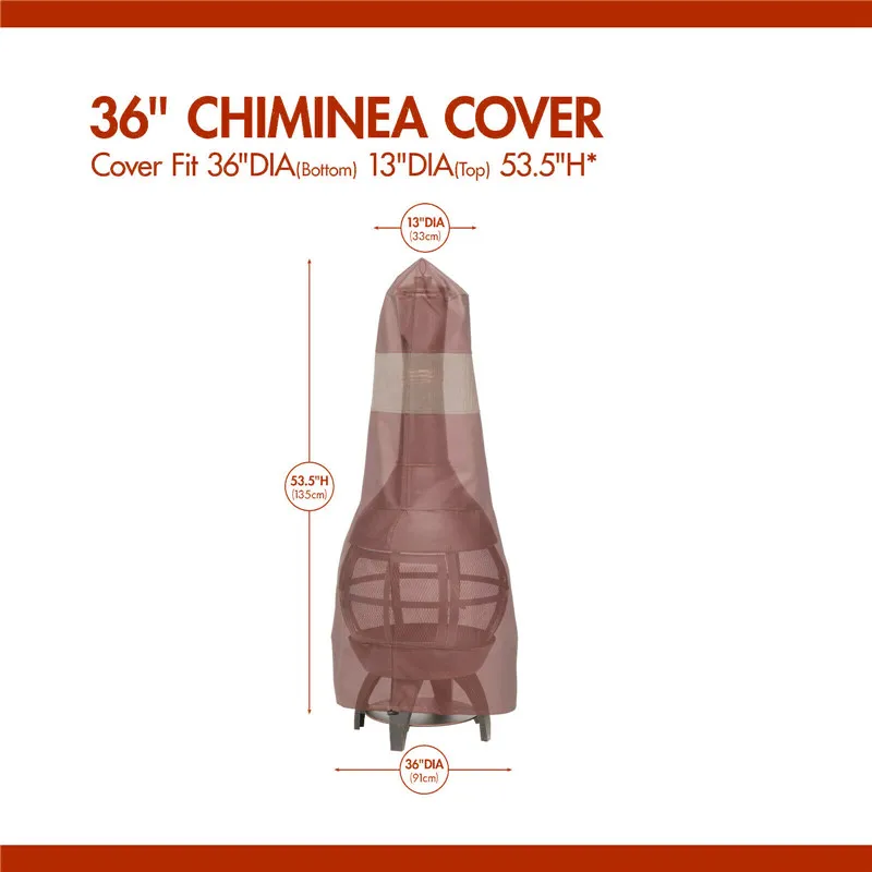 91X135X33 см 36in открытый Chiminea крышка водонепроницаемый пылезащитный открытый покрытие для барбекю гриль полиэстер