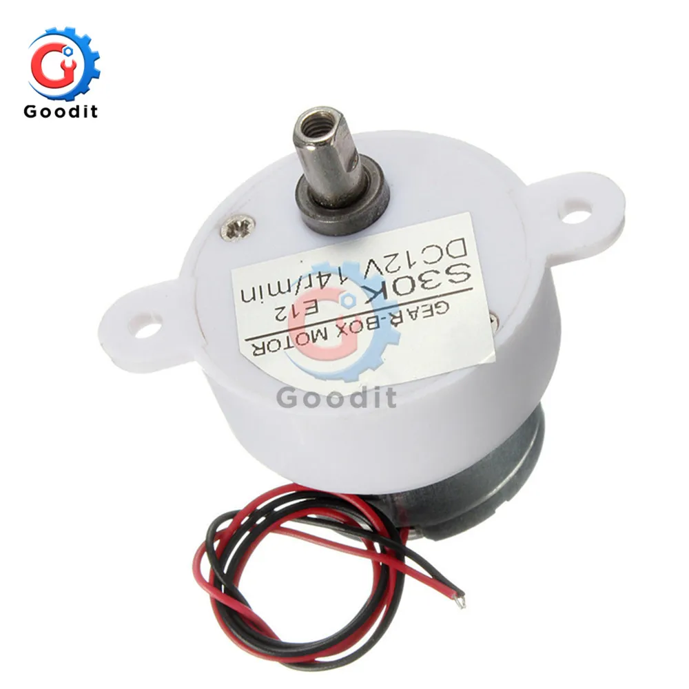 Electric Brushless Motor DC 12V High Torque Gear Geared Box S30K Reduction 14RPM 2 Wires for Electronic Toys Fan |
