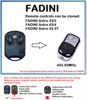 

FADINI Astro 43-2T Universal Remote Control Duplicator 4-Channel 433.92MHz