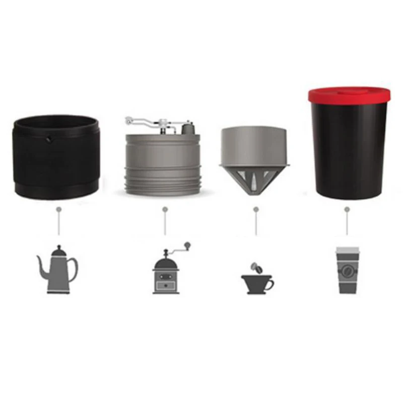  Portable Stainless Steel Handmade Manual Coffee Bean Grinder Multifunction outdoor Home Bean Burr K - 32971521530