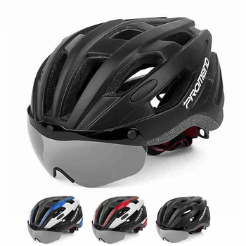 

Ultra-Light Bicycle Helmet magnetic Glasses MTB Mountain Road Women Men Breathable Bike Helmets Windproof Safety Riding Caps