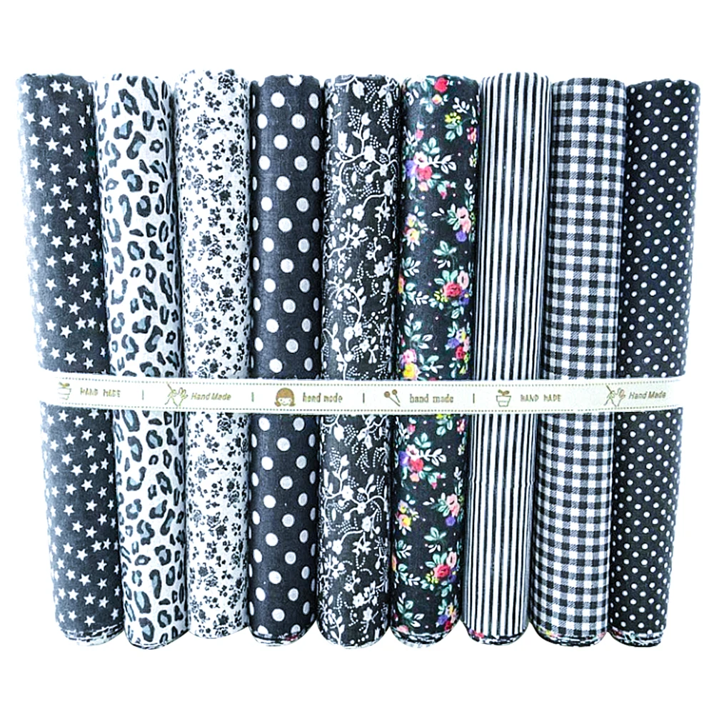 9 Designs 50cmx50cm Cotton Fabric Vintage Turquoise Fat Quarter Bundle Tilda Scrapbooking Quilting Patchwork Needlework cotton craft fabric,cotton fabric,craft fabric,fabric material