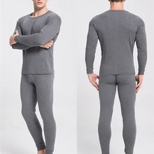 Теплые осенние мужские кальсоны из 2 предметов, хлопок, высокое качество, мягкая трикотажная длинная одежда для сна, Мужская зимняя и осенняя одежда для сна, нижняя одежда