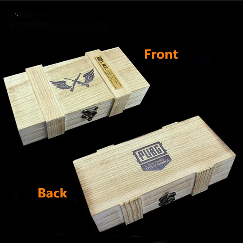  Game PLAYERUNKNOWN’S BATTLEGROUNDS Peripheral Wooden Box Storage Box Eat Chicken PUBG Weapon Model 