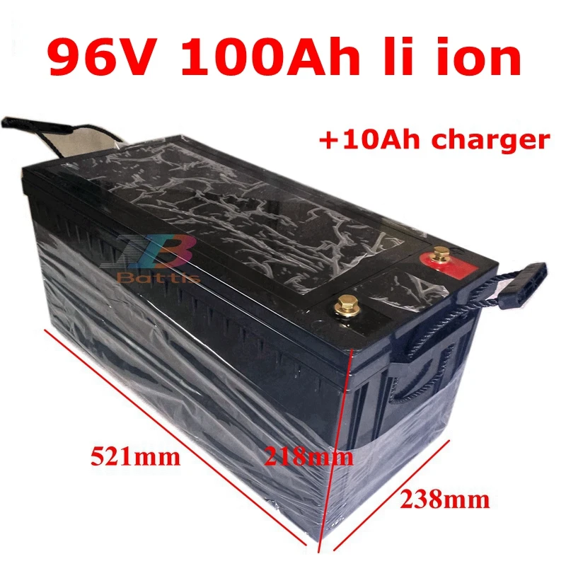 Batería recargable de iones litio de 96v y 100ah, resistente al agua, para coche, autobús, carro de Golf, RV, caravana, coche turístico marino, cargador de 10A|Baterías - AliExpress