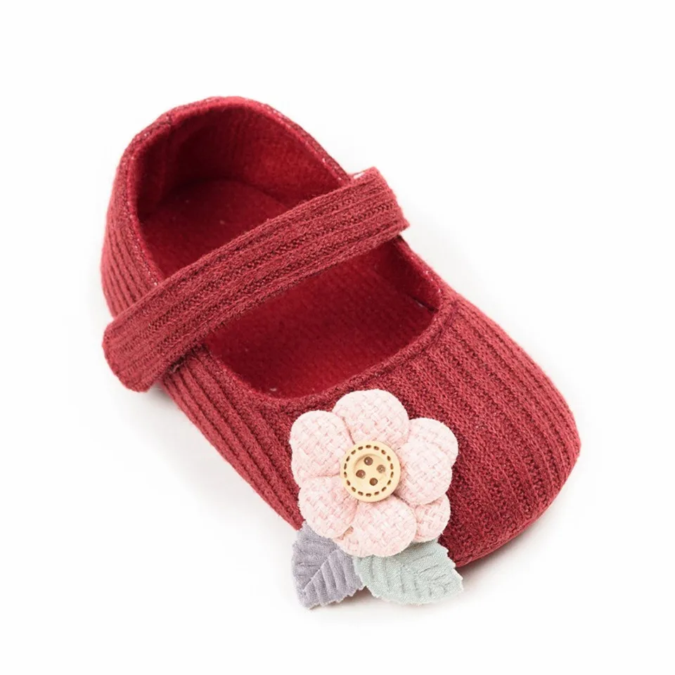 Обувь для маленьких девочек на один год; Новинка года; детская обувь; мягкая обувь с цветочным принтом; прогулочная обувь для малышей; Рождественский подарок; KK