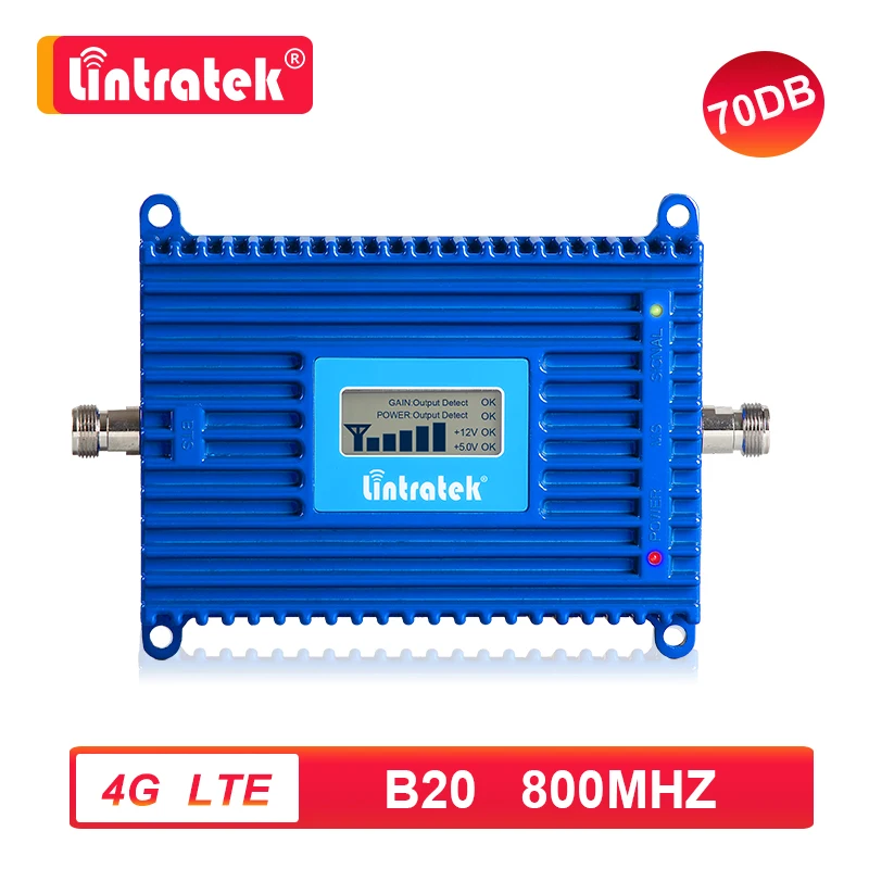 Усилитель сотового сигнала Lintratek B20 800 МГц 4G LTE 70 дБ|Усилители сигнала| |