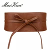 Boho Belt for Women Bowknot Faux Leather Wrap Around Obi Style Cinch Waistband Black Cummerbund Brown Women Belt ► Photo 1/6