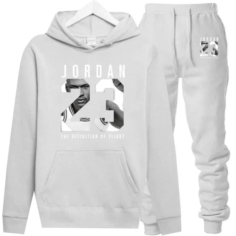 Seller new mens hoodies suit fleece warm Jordan 23 tracksuit men sweatshirt suit Hoodie+sweat pants Jogging hooded tracksuit ?????????