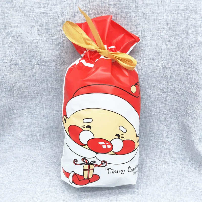 cut santa 12 шт. веселые рождественские подарочные сумки Санта Клаус Рождественская елка упаковочные сумки с новым годом рождественские конфеты сумки Navidad Noel - Цвет: cut santa